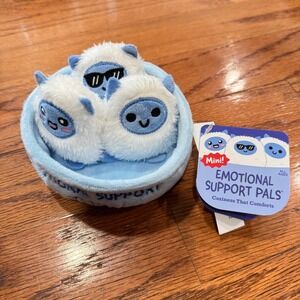 Emotional Support Pals Mini Yeti Plush Bowl 3pk Relatable 4" Viral Tik Tok New